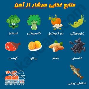 مواد غذایی سرشار از آهن