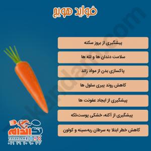 فواید هویج